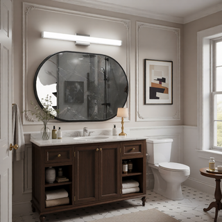 Sunvega 41 Inch LED Vanity Light Bar with Matte Black Finish for Bathroom Mirror