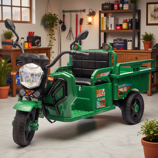 Sunvega 3-Wheel Electric Cargo Truck with LED Lights Music and Anti-Slip Wheels