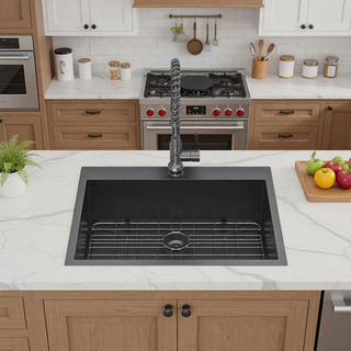 Sunvega 16 Gauge Stainless Steel Topmount Kitchen Sink Basin with Sound Proof Coating