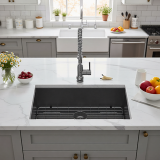 Sunvega 32x19 Inch Undermount Kitchen Sink with Superior Drainage and Soundproofing