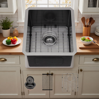 Sunvega 32x19 Inch Undermount Kitchen Sink with Superior Drainage and Soundproofing
