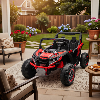 Sunvega 24V Two-Seater Kids Ride On UTV with Remote Control and Four-Wheel Suspension