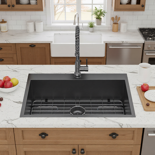 Sunvega 16 Gauge Stainless Steel Topmount Kitchen Sink Basin with Sound Proof Coating