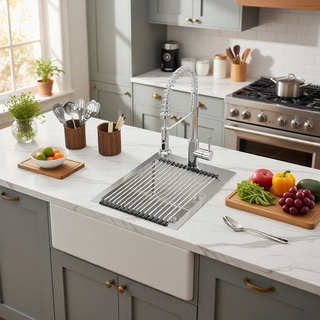 Sunvega 16 Gauge Stainless Steel Topmount Kitchen Sink Basin with Sound Proof Coating