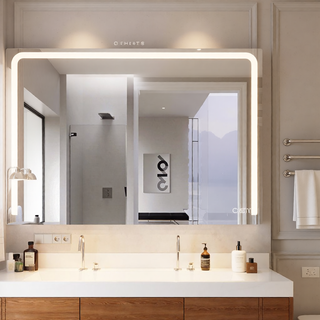 Sunvega Modern 7-Light LED Vanity Fixture with Square Acrylic Lampshades for Bathroom