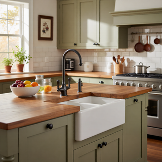 Sunvega 32x19 Inch Undermount Kitchen Sink with Superior Drainage and Soundproofing