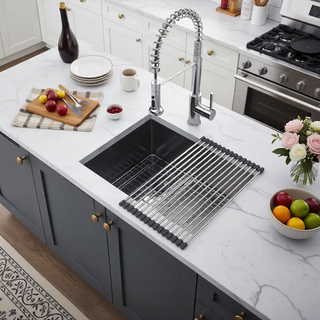 Sunvega 32x19 Inch Undermount Kitchen Sink with Superior Drainage and Soundproofing