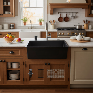 Sunvega 32x19 Inch Undermount Kitchen Sink with Superior Drainage and Soundproofing
