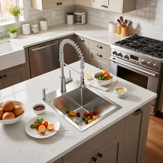 Sunvega 16 Gauge Stainless Steel Topmount Kitchen Sink Basin with Sound Proof Coating