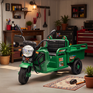 Sunvega 3-Wheel Electric Cargo Truck with LED Lights Music and Anti-Slip Wheels
