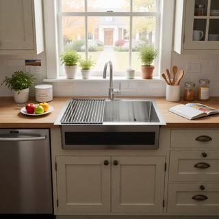 Sunvega 16 Gauge Stainless Steel Topmount Kitchen Sink Basin with Sound Proof Coating