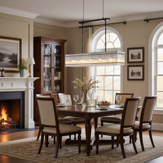 Sunvega Modern Gold Round Chandelier with Water Ripple Crystal Glass for Dining Room
