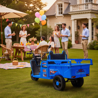 Sunvega 3-Wheel Electric Cargo Truck with LED Lights Music and Anti-Slip Wheels