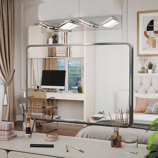 Sunvega Modern Chrome LED Vanity Light with 6 Geometric Lamp Heads for Bathroom Mirror