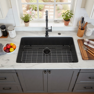 Sunvega 32x19 Inch Undermount Kitchen Sink with Superior Drainage and Soundproofing