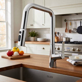 Sunvega Matte Black High Arc Pull Down Kitchen Faucet with 3 Spray Modes
