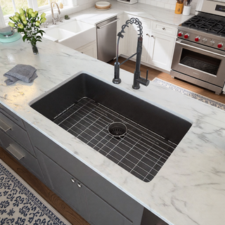 Sunvega 32x19 Inch Undermount Kitchen Sink with Superior Drainage and Soundproofing