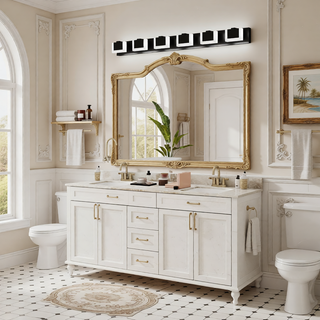 Sunvega Modern Black LED Vanity Light Fixtures with Up and Down Lighting