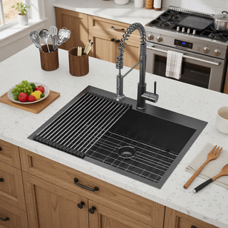 Sunvega 16 Gauge Stainless Steel Topmount Kitchen Sink Basin with Sound Proof Coating