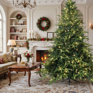 Sunvega 4ft Pre-Lit Artificial Christmas Tree with 150 Warm White Incandescent Lights