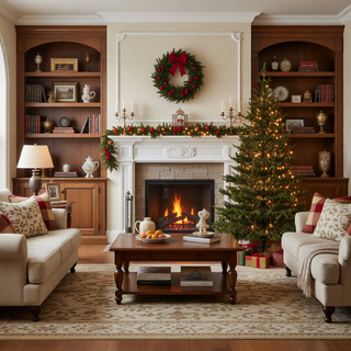 Sunvega Pencil Artificial Xmas Tree with Faux Snow Flocked Full Branch Tips Flame-retardant