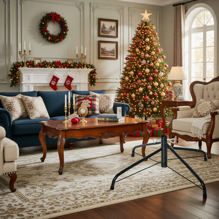 Sunvega Pencil Artificial Xmas Tree with Faux Snow Flocked Full Branch Tips Flame-retardant