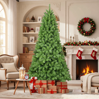 Sunvega 6ft Full 760 Tips Hinged Memory Wire Artificial PVC Christmas Tree for Indoor