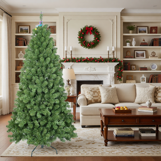 Sunvega 6ft Full 760 Tips Hinged Memory Wire Artificial PVC Christmas Tree for Indoor