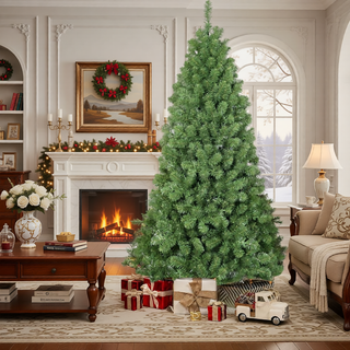 Sunvega 6ft Full 760 Tips Hinged Memory Wire Artificial PVC Christmas Tree for Indoor