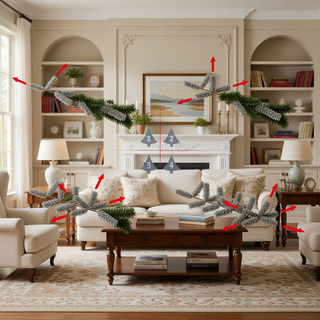 Sunvega Pencil Artificial Xmas Tree with Faux Snow Flocked Full Branch Tips Flame-retardant