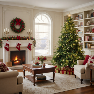 Sunvega 4ft Pre-Lit Artificial Christmas Tree with 150 Warm White Incandescent Lights