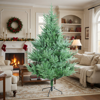 Sunvega 9FT Pre-Lit Artificial Christmas Tree with 500 LED Lights and 2580 Branch Tips