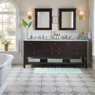 Sunvega Soft Fade Resistant Non Skid Bath Rug with High Low Stripe Design
