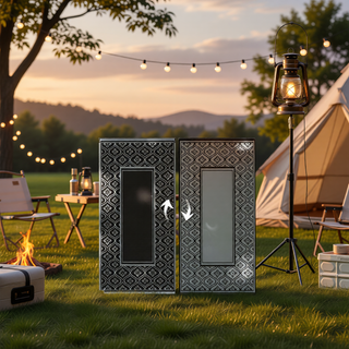 Sunvega Reversible Outdoor Rug with Protective Coating and Strap Stakes for Patio