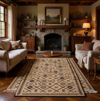 Sunvega Reversible Outdoor Rug with Protective Coating and Strap Stakes for Patio