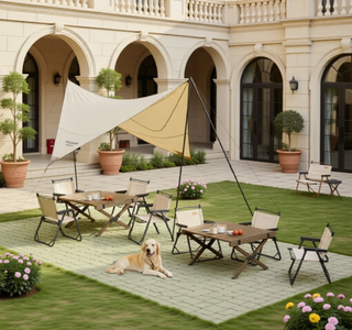 Sunvega Reversible Outdoor Rug with Protective Coating and Strap Stakes for Patio
