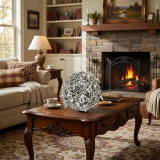 Sunvega Weathered Finish Iron Snowflake Hanging Ball Ornaments for Holiday Decor