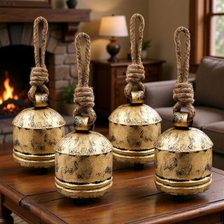 Sunvega Weathered Finish Iron Snowflake Hanging Ball Ornaments for Holiday Decor