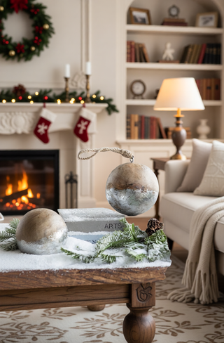 Sunvega Glass Glitter Painted Christmas Ball Ornaments Set of 12 for Holiday Decor