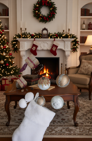 Sunvega Glass Glitter Painted Christmas Ball Ornaments Set of 12 for Holiday Decor