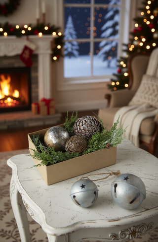 Sunvega Glass Glitter Painted Christmas Ball Ornaments Set of 12 for Holiday Decor
