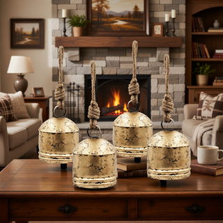 Sunvega Weathered Finish Iron Snowflake Hanging Ball Ornaments for Holiday Decor
