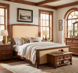 Sunvega Dark Brown Tufted Polyurethane Upholstered King Size Bed Frame