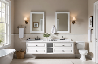 Sunvega Metal Framed Rectangle Bathroom Mirror with Anti-Rust Frame and Clear Reflection