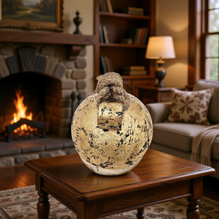 Sunvega Weathered Finish Iron Snowflake Hanging Ball Ornaments for Holiday Decor