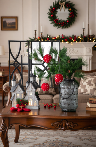 Sunvega Weathered Finish Iron Snowflake Hanging Ball Ornaments for Holiday Decor