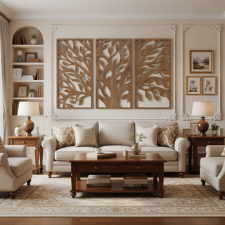 Sunvega Monstera Leaf Design Two-Tone Wood Wall Art Panel Set of 2