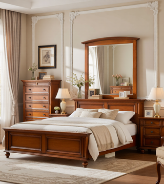 Sunvega Dark Brown Tufted Polyurethane Upholstered King Size Bed Frame