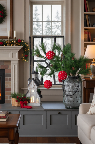 Sunvega Weathered Finish Iron Snowflake Hanging Ball Ornaments for Holiday Decor