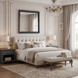 Sunvega Contemporary Dresser with Spacious Drawers and Geometric Design Legs